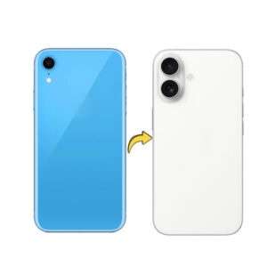 Back Panel Housing Body for iPhone XR Convert to iPhone 16 (White)