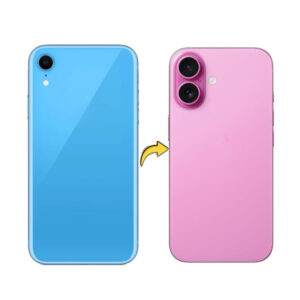 Back Panel Housing Body for iPhone XR Convert to iPhone 16 (Pink)