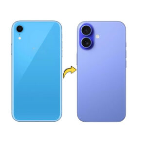 Back Panel Housing Body for iPhone XR Convert to iPhone 16 (Ultramarine)