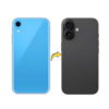 Back Panel Housing Body for iPhone XR Convert to iPhone 16 (Black)