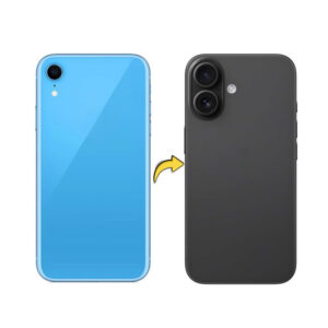 Back Panel Housing Body for iPhone XR Convert to iPhone 16 (Black)