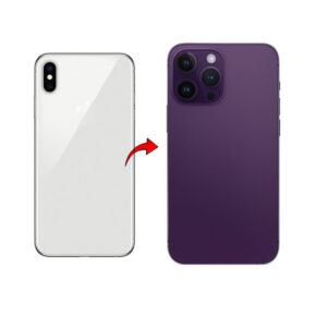 Converter Back Panel Housing for iPhone XS to iPhone 14 Pro (Deep purple)