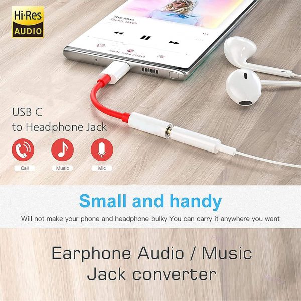 C to 3.5mm Audio Jack Connector/Adapter Compatible for iPhone 15/16 Series/Samsung/OnePlus/Google Pixel/Nothing & Other Type C Phones -Headphones Converter - Image 5