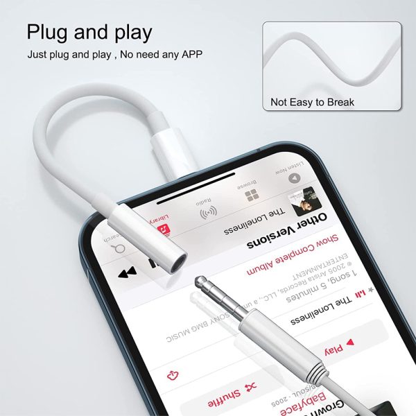 Lightnin.G to 3.5 mm Headphone Jack Adapter, Aux Audio Jack, Compatible with I-Phone 14/13/12/11 Pro/Xr/Xs Max/X/8/6 All iOS Devices - Image 4
