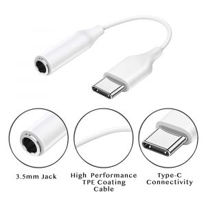 C to 3.5mm Converter, Built-in DAC Chip, Supports Mic & Audio, Metal Body, Braided Cable, for iPhone 16 series, 15 series, Samsung, Android & Type C Smartphones, Tablets, Laptop