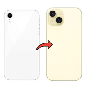 Converter Back Panel Housing for iPhone XR to iPhone 15 (Gold)
