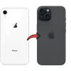 Converter Back Panel Housing for Apple iPhone XR to iPhone 15 (Black)
