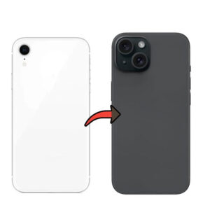 Converter Back Panel Housing for iPhone XR to iPhone 15 (Black)