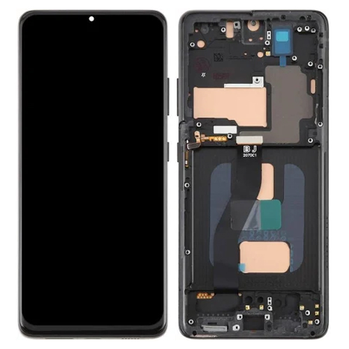 Mobile Display For Samsung Galaxy S21 Ultra With Frame AMOLED Complete Combo Folder | RDG Stores