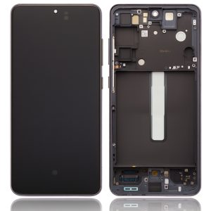 Mobile Display For Samsung Galaxy S21 FE With Frame OLED Complete Combo Folder | RDG Stores