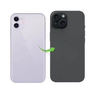 Converter Back Panel Housing for iPhone 11 to iPhone 15 (Black)