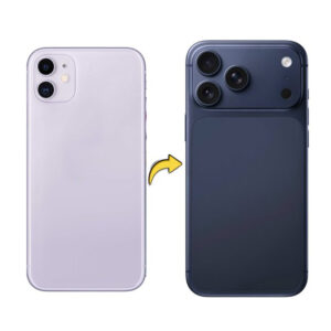Converter Back Panel Housing for iPhone 11 Convert to iPhone 17 pro (Blue)