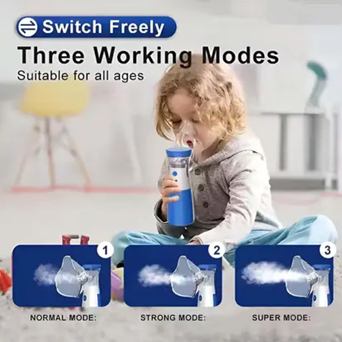 Portable Mesh Nebulizer, Silent and Compact Nebulizer Machine for Adult and Kids Effective for Cough, Asthma, Sinusitis, and Bronchitis, Steam Inhaler for Cold and Cough -Quick Relief and Daily Use - Image 4