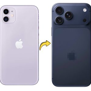 Converter Back Panel Housing for Apple iPhone 11 Convert to iPhone 17 pro (Blue)