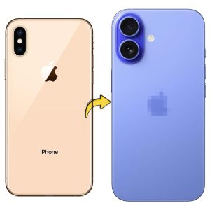 Converter Back Panel Housing for Apple iPhone XS to iPhone 16 (Blue)