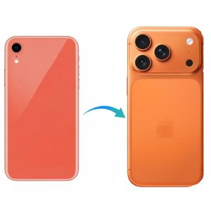 Converter Back Panel Housing for Apple iPhone XR Convert to iPhone 17 pro (Cosmic Orange)
