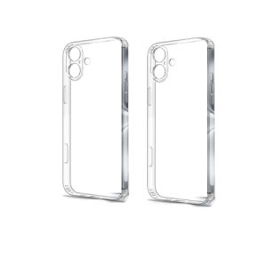 RDG Converter Housing Silicone Case for Apple iPhone 11 to iPhone 16 Transparent Case Cover(pack of 2)