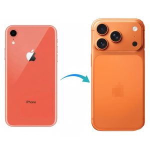 Converter Back Panel Housing for Apple iPhone XR Convert to iPhone 17 pro (Cosmic Orange)