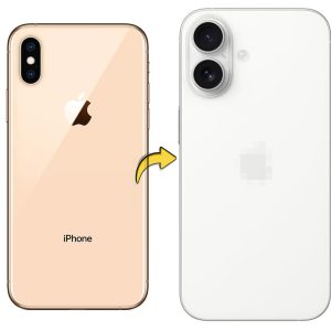 Converter Back Panel Housing for Apple iPhone XS to iPhone 16 (White)