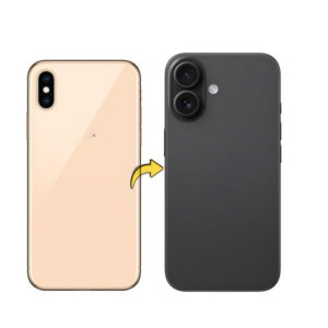 Converter Back Panel Housing for iPhone XS to iPhone 16 (Black)