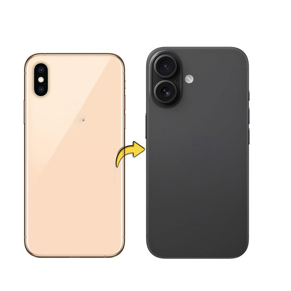 Converter Back Panel Housing for iPhone XS to iPhone 16 (Black)