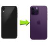 RDG Converter Housing Assembly Rear Back Chassis Housing For Apple iPhone XR Convert to iPhone 15 Pro (Deep Purple )