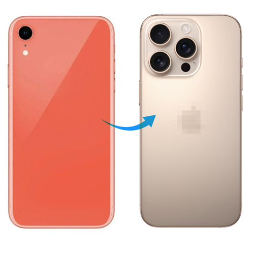 Back Panel Housing Body for Apple iPhone XR to iPhone 15 Pro Converter(Gold)