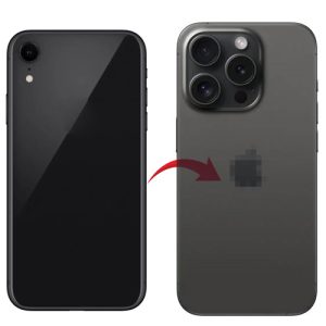 RDG Converter Housing Assembly Rear Back Chassis Housing For Apple iPhone XR Convert to iPhone 16 Pro Black Titanium