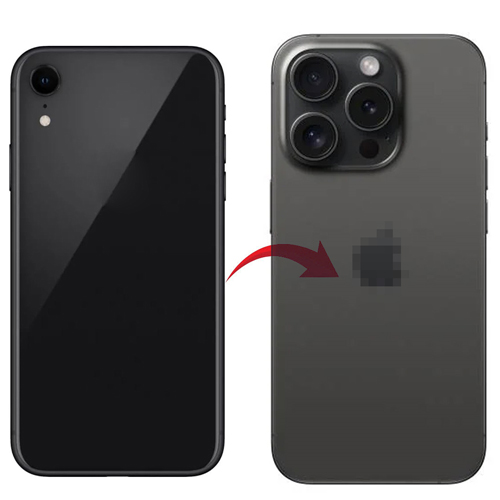 RDG Converter Housing Assembly Rear Back Chassis Housing For Apple iPhone XR Convert to iPhone 16 Pro Black Titanium