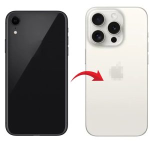 Back Panel Housing Body for Apple iPhone XR to iPhone 14 Pro Converter(White)