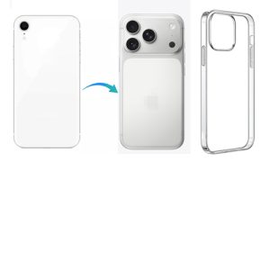 Converter Back Panel Housing for Apple iPhone XR Convert to iPhone 17 pro with Cover (White)