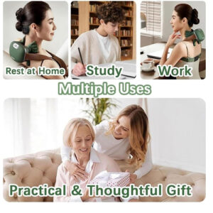 Neck Massager,Electric Shiatsu Japanese style Neck and Back Massager, Deep Tissue with Heating and Traction Function, Rechargeable USB-C, Real Hands Massage for Necks, Back, Shoulder 2026 New