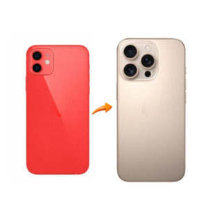 Back Panel Housing Converter for iPhone 12 to 15 Pro Gold|RDG Stores