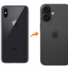 Back Panel Housing Converter for iPhone X to 16 Black|RDG Stores