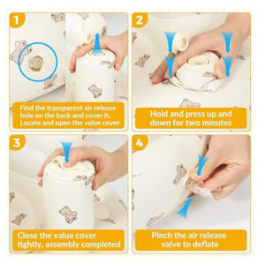 inflatable Baby Support Seat for 3 to 36 Months Safe Blow Up Chair with Built in Air Pump