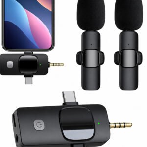 Wireless Lavalier Microphone K35 3 in 1 Noise Reduction Mic for YouTube, Vlogging, Recording | RDGstores
