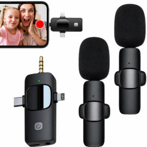 Wireless Lavalier Microphone K35 3 in 1 Noise Reduction Mic for YouTube, Vlogging, Recording | RDGstores
