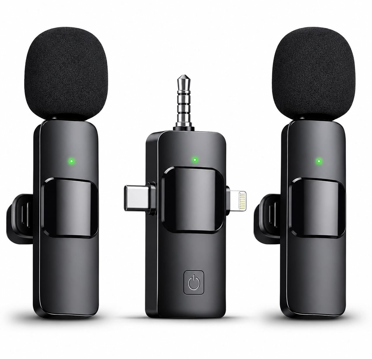 Wireless Lavalier Microphone K35 3 in 1 Noise Reduction Mic for YouTube, Vlogging, Recording | RDGstores