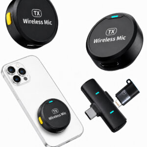Wireless Lavalier Microphone TX Noise Reduction Mic for YouTube, Vlogging, Recording | RDGstores