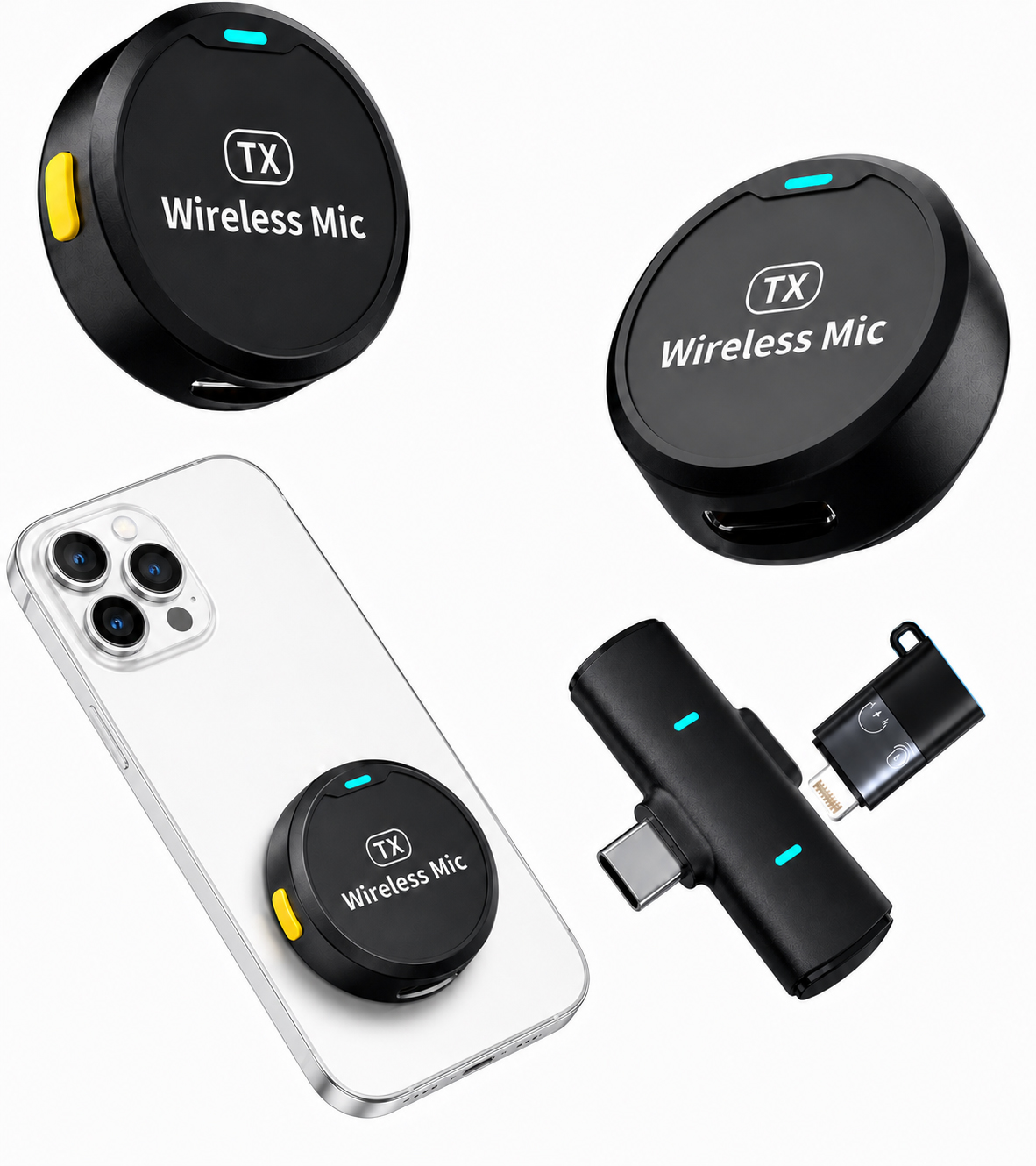 Wireless Lavalier Microphone TX Noise Reduction Mic for YouTube, Vlogging, Recording | RDGstores - Image 3