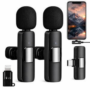 Wireless Lavalier Microphone K9 Noise Reduction Mic for YouTube, Vlogging, Recording | RDGstores