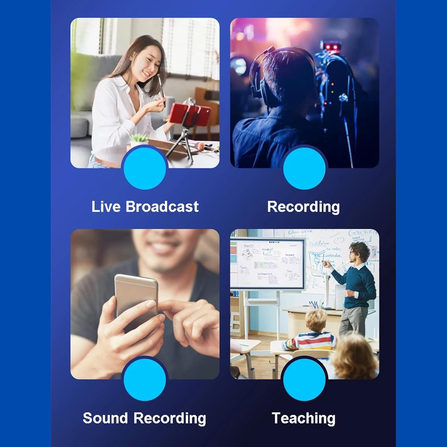 Wireless Lavalier Microphone K35 Noise Reduction Mic for YouTube, Vlogging, Recording | RDGstores - Image 4