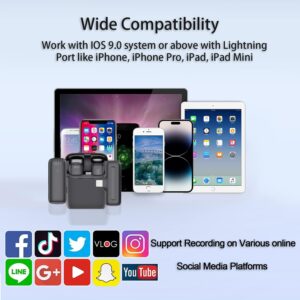 Wireless Lavalier Microphone J13 Noise Reduction Mic for YouTube, Vlogging, Recording | RDGstores