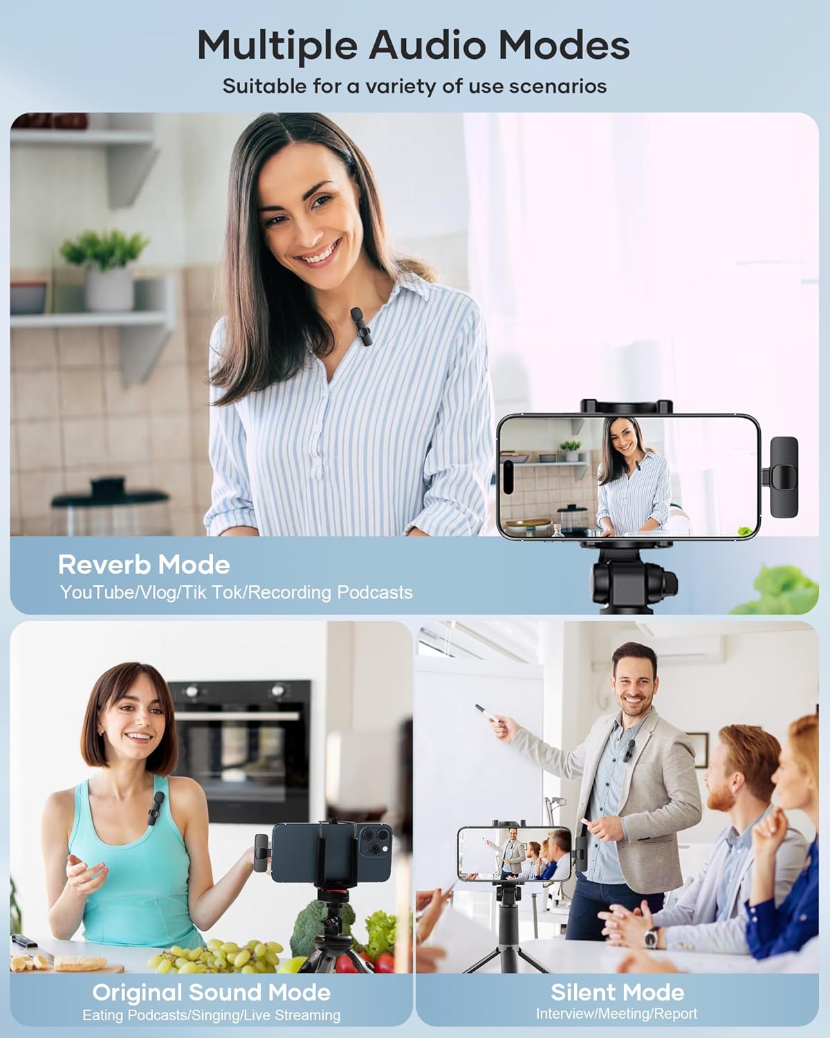 Wireless Lavalier Microphone K9 Noise Reduction Mic for YouTube, Vlogging, Recording | RDGstores - Image 6