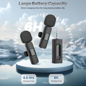 Wireless Lavalier Microphone K35 Noise Reduction Mic for YouTube, Vlogging, Recording | RDGstores