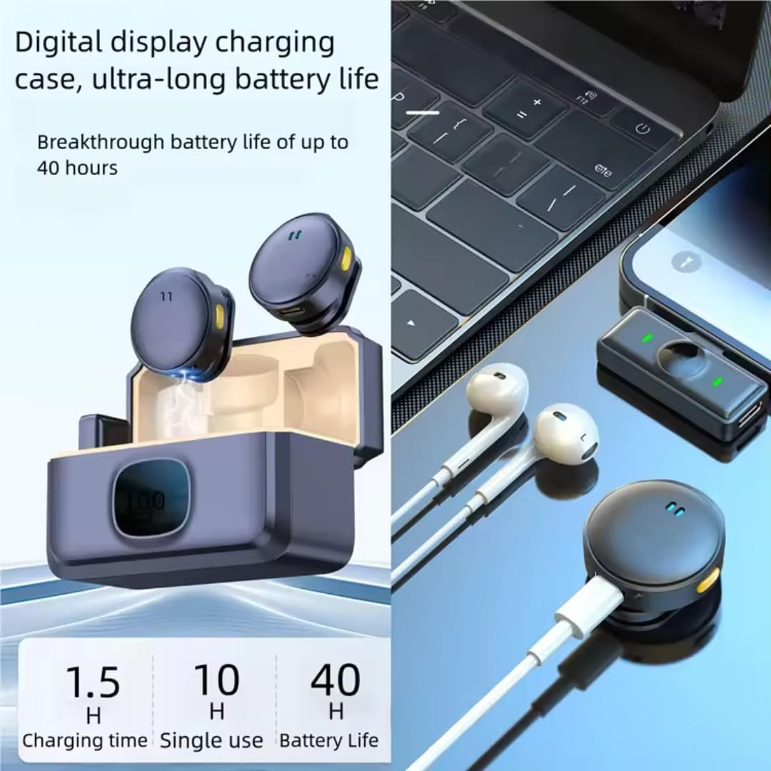 Wireless Lavalier Microphone Q8 Noise Reduction Mic for YouTube, Vlogging, Recording | RDGstores - Image 5