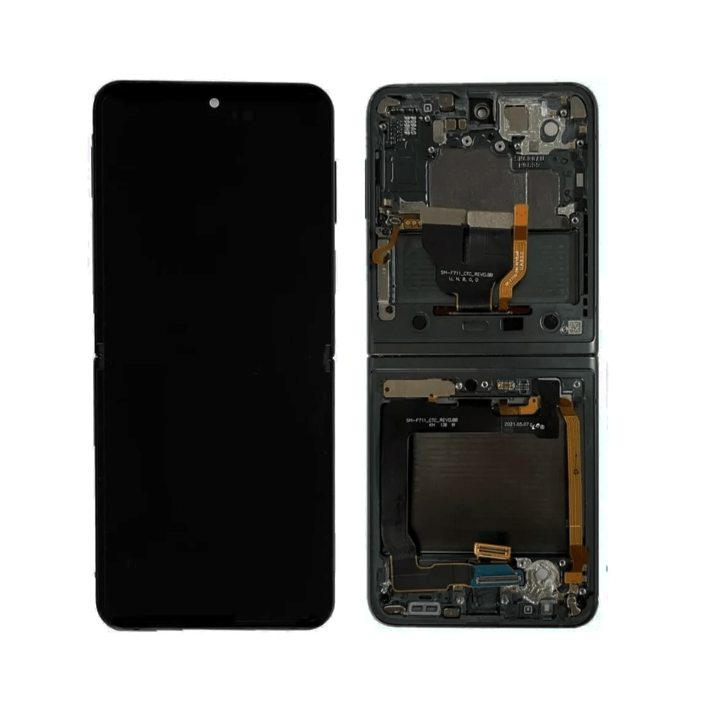 Mobile Display For Samsung Galaxy Z Flip 3 with Frame AMOLED Complete Combo Folder |RDGstores
