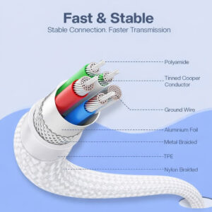 High-Speed USB to Micro USB (V8) Cable  Fast Charging & Data Sync for Smartphones, Tablets, Laptops & Other Micro USB Devices