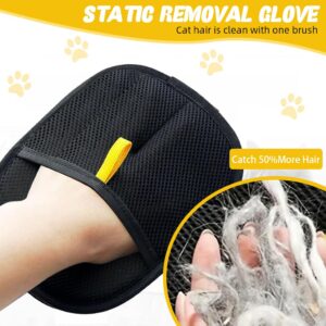 Pet Hair Removal Glove - Pack of 2 for Dogs | Electrostatic Fabric for Easy Fur Collection | Helps Remove Loose Hair from Coat, Furniture & Clothes | Reusable Grooming Tool for All Breeds
