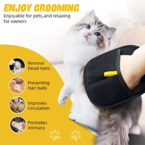 Pet Hair Removal Glove - Pack of 2 for Dogs | Electrostatic Fabric for Easy Fur Collection | Helps Remove Loose Hair from Coat, Furniture & Clothes | Reusable Grooming Tool for All Breeds